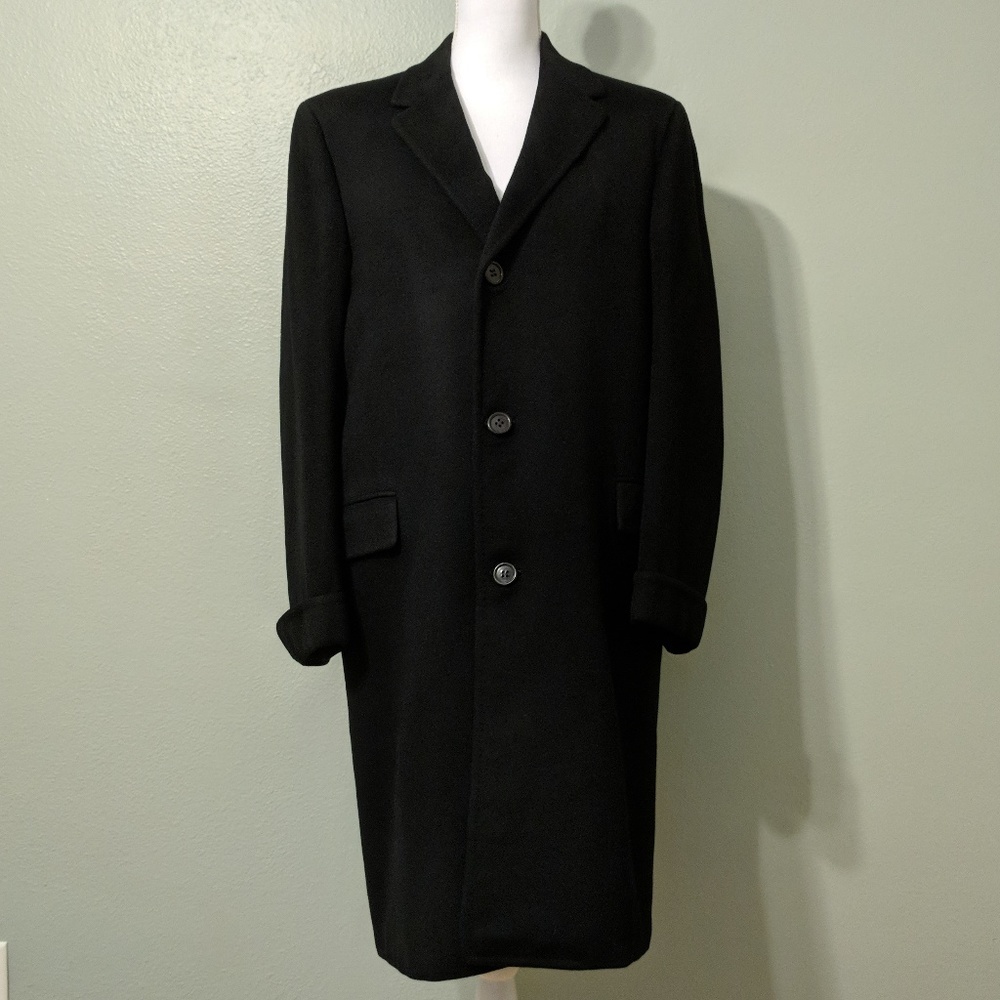 Vintage Cashmere Wool Roth-Shire Overcoat Black